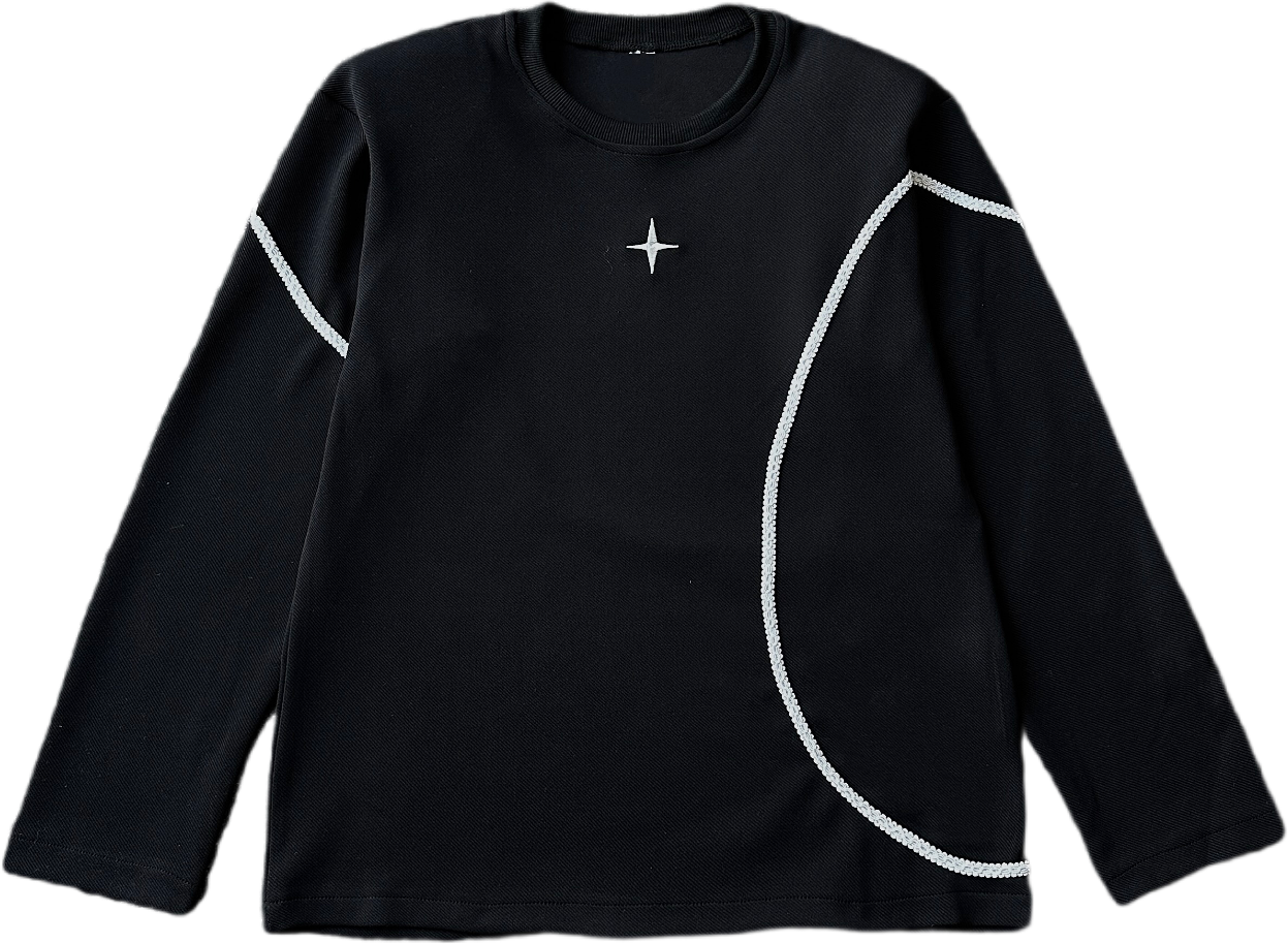 Shoulder Pad Long Sleeve T-Shirt  WN19335