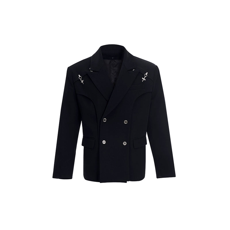 Metal Buckle Tailored Jacket WN8072