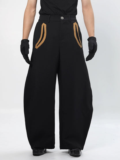 Curved Hem Wide Leg Trousers WN18638