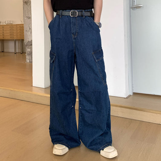 Wide Leg Cargo Denim Jeans WN24931