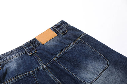 Washed Fade Cropped Denim Jeans WN25435