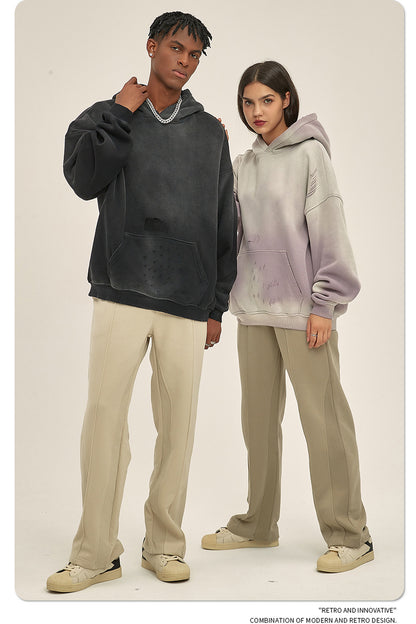 Oversize Washed Damage Hoodie WN6620