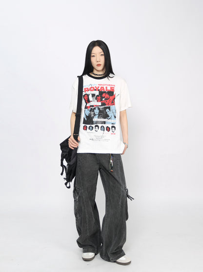 Oversize Vintage Rock Graphic T-Shirt WN24433
