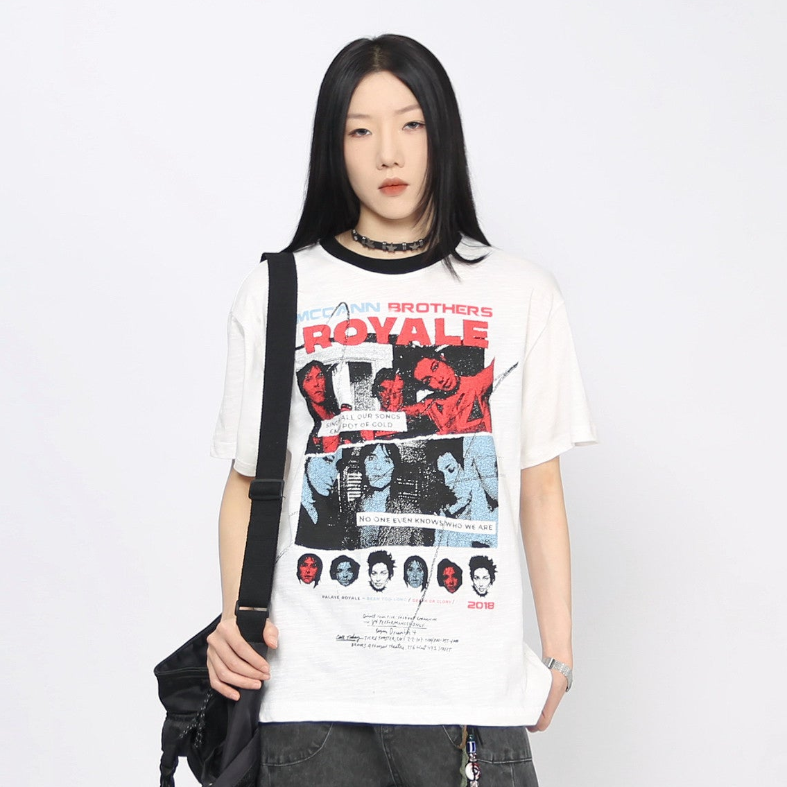 Oversize Vintage Rock Graphic T-Shirt WN24433