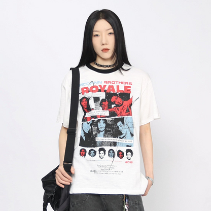 Oversize Vintage Rock Graphic T-Shirt WN24433