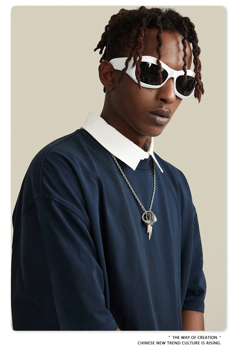 Washed Oversize Short-sleeve T-shirt WN6457