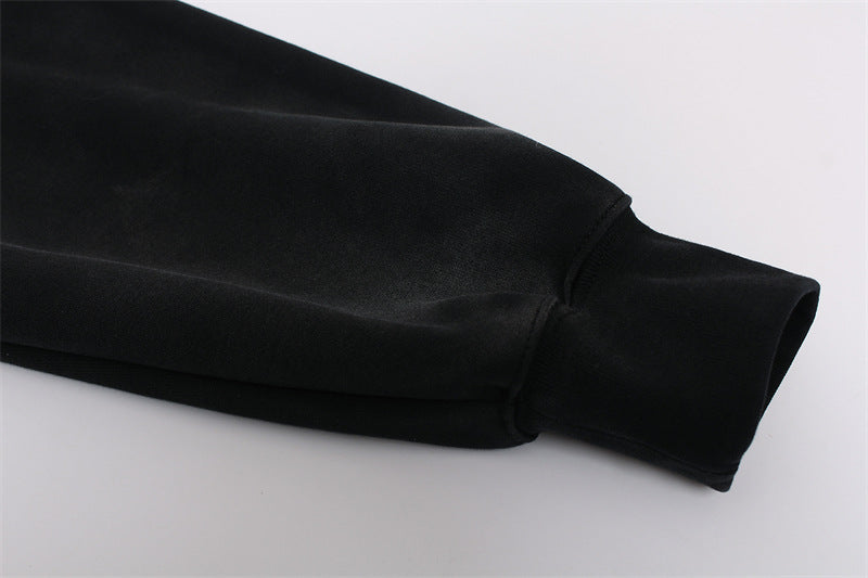 Cracked Letter Gradient Patchwork Hoodie WN11376