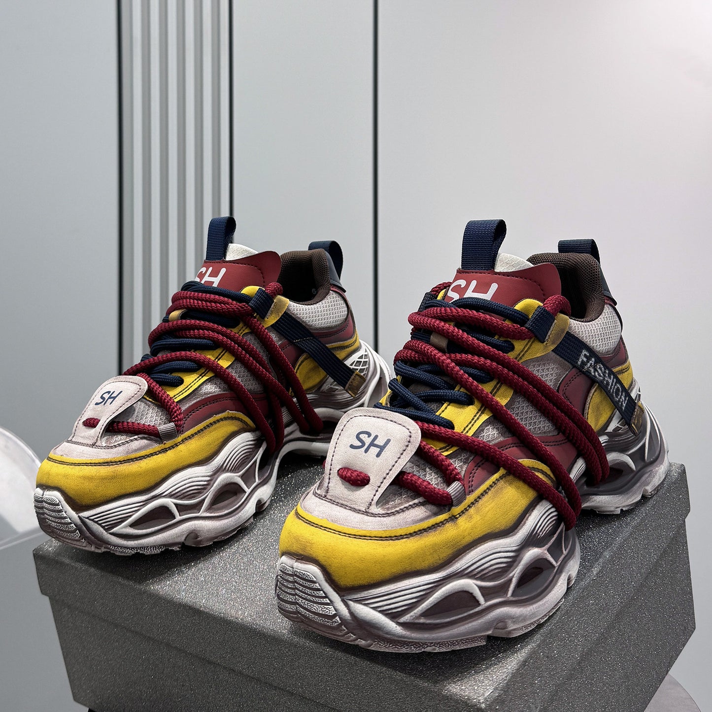 Rope Thick Sole Dad Sneakers WN24768