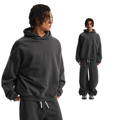 Fleece Lining Oversize Hoodie & Wide Leg Sweatpants Setup WN23113