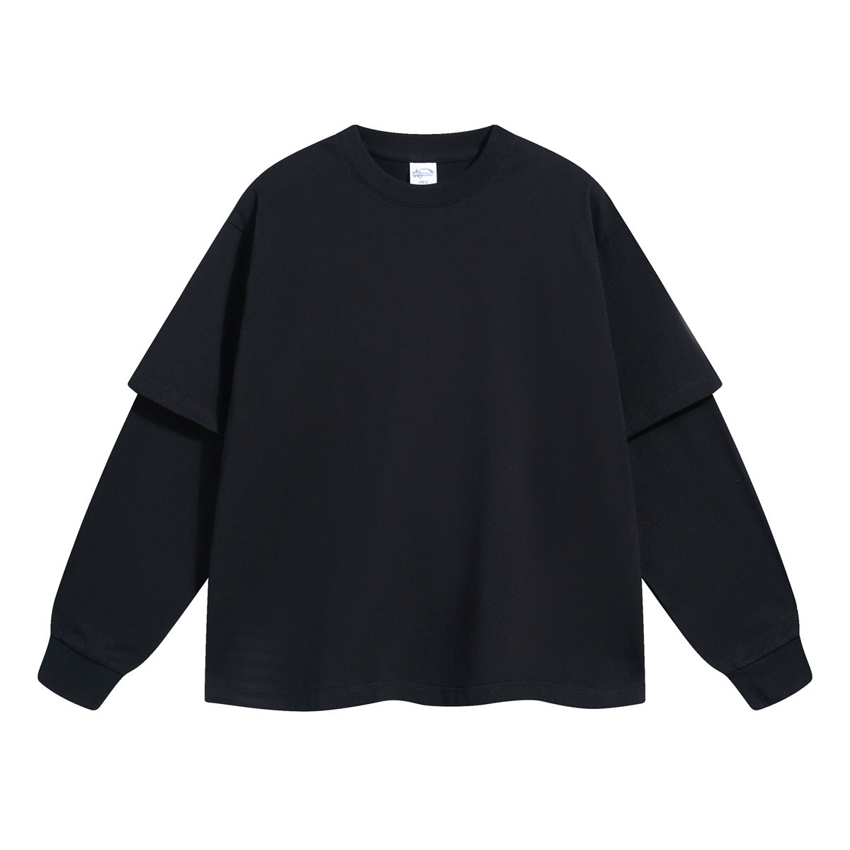 Fake Layered Round Neck Long Sleeve T-Shirt WN7798