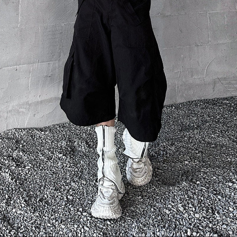 Zipper Ribbed Socks WN25081