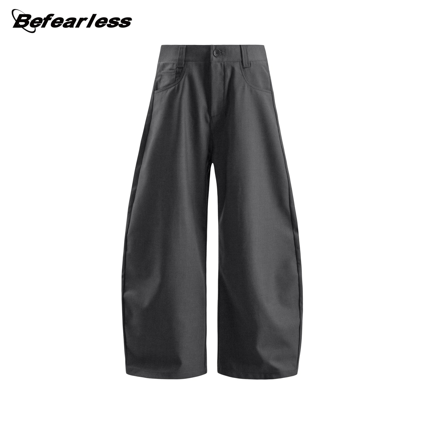 Draped Curved-Leg Wide Leg Trousers WN26325