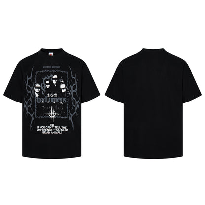 Waffle Gothic Portrait Print Short Sleeve T-Shirt WN25516