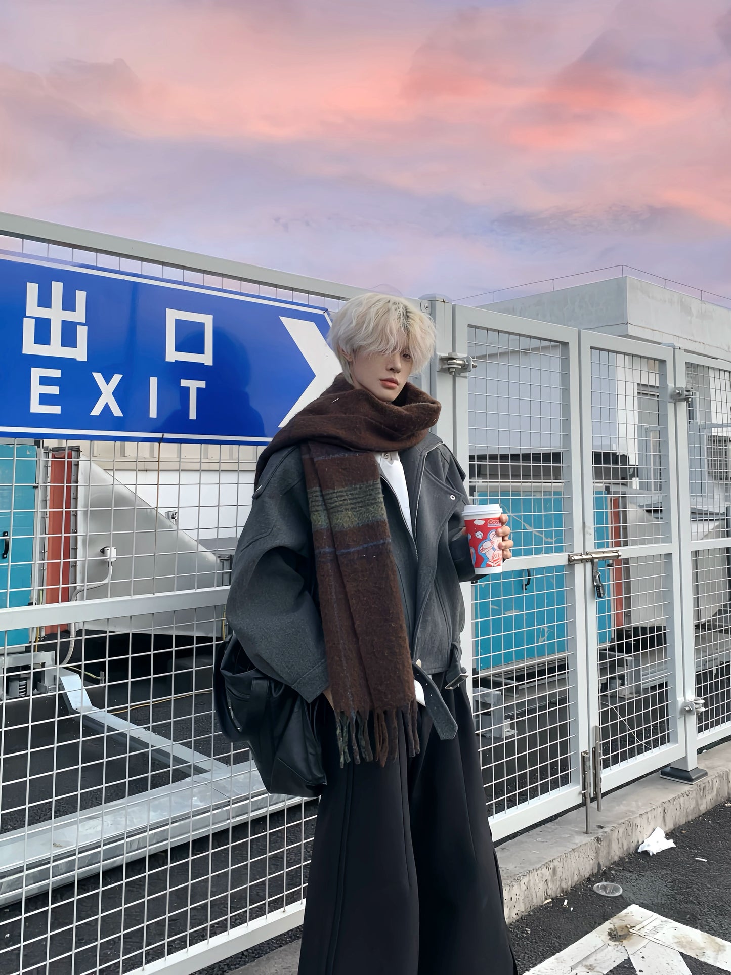 Padded Oversize Zipper Jacket WN19891