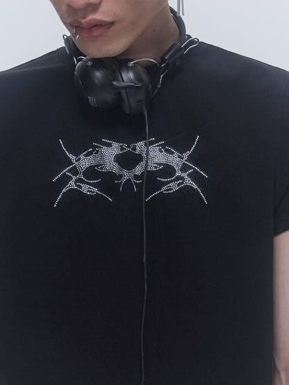 Rhinestone Design Short Sleeve T-Shirt WN18044