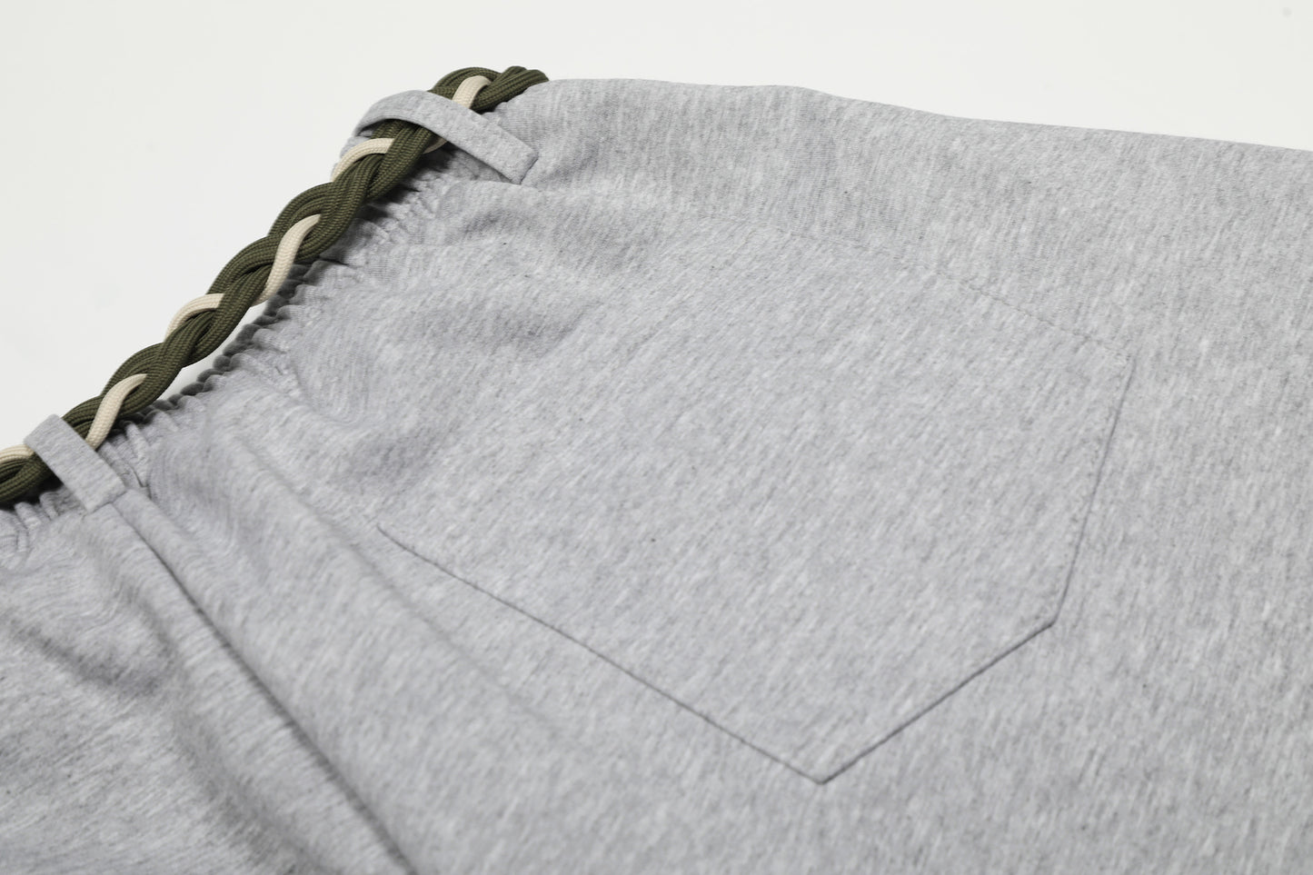 Rope Drawstring Curved Wide Leg Sweatpants WN25708