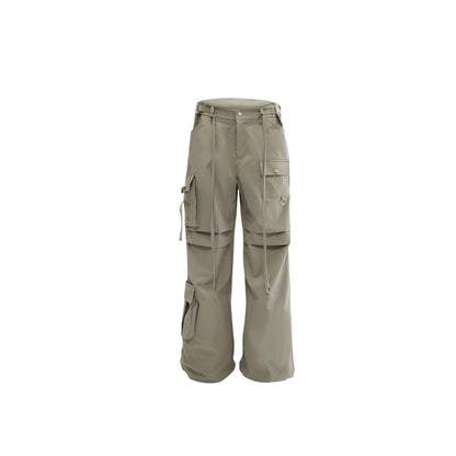 Short Sleeve Hoodie & Wide-Leg Straight Cargo Pants Setup WN6489