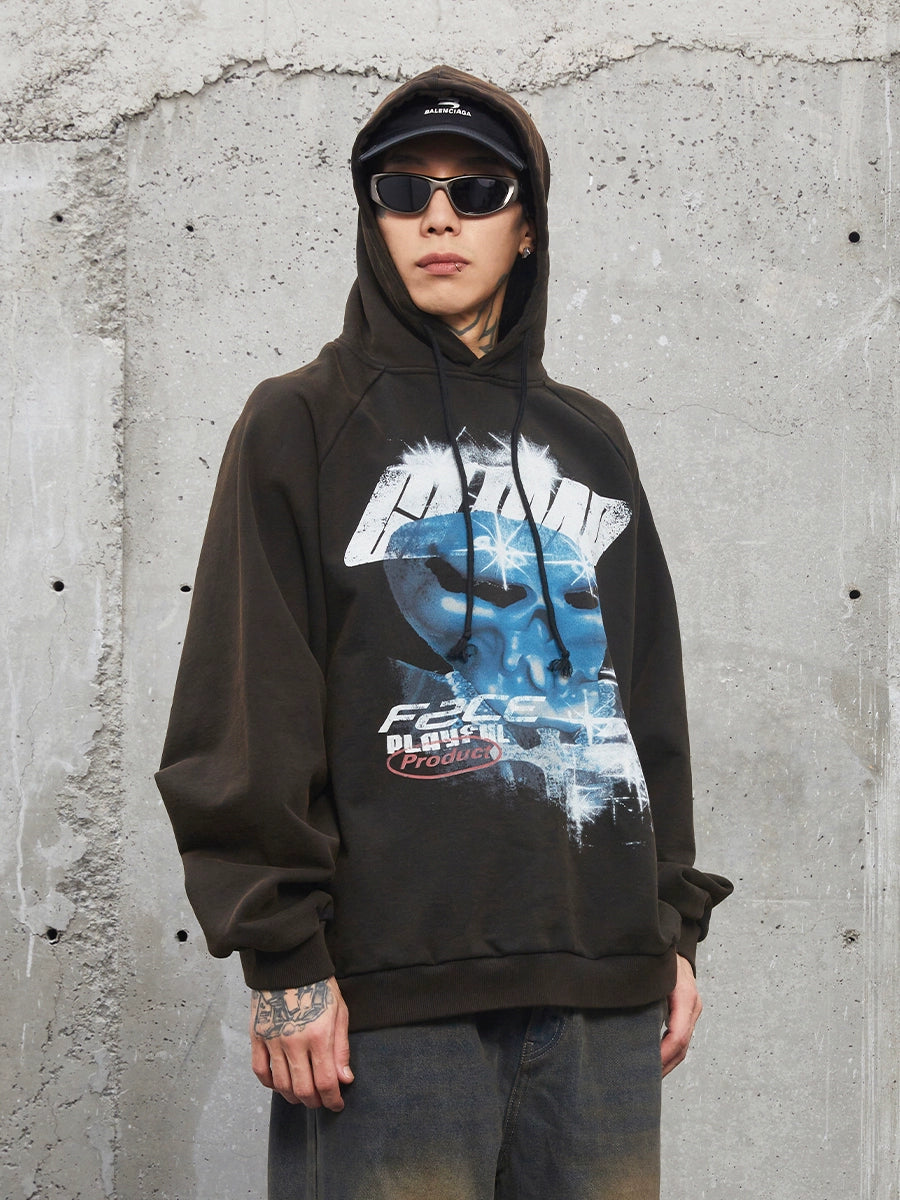 Graffiti Print Pullover Hoodie WN12185