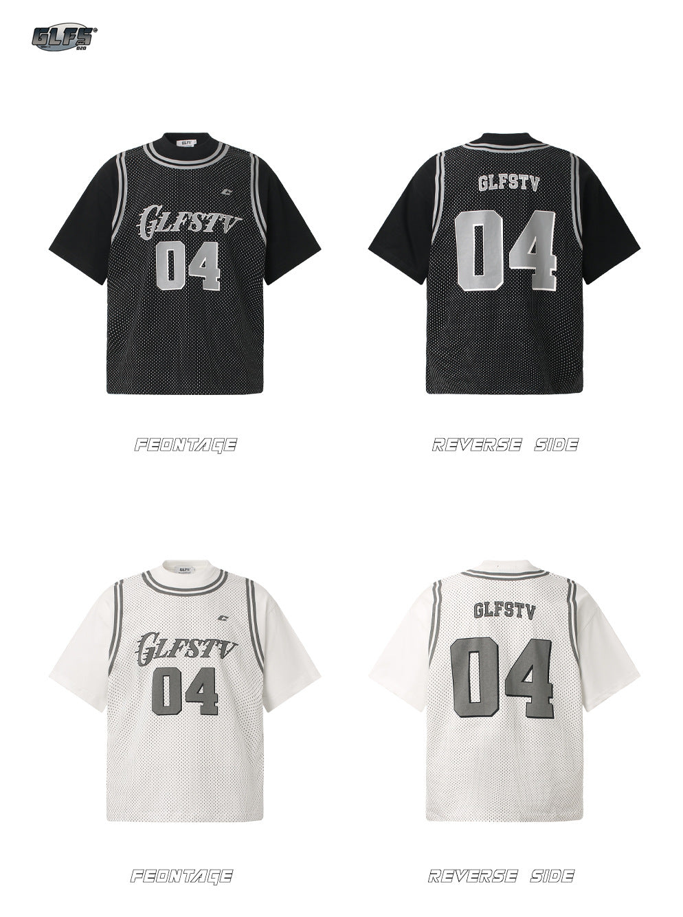 Fake Layered Mesh Number Print Short Sleeve T-Shirt WN26515