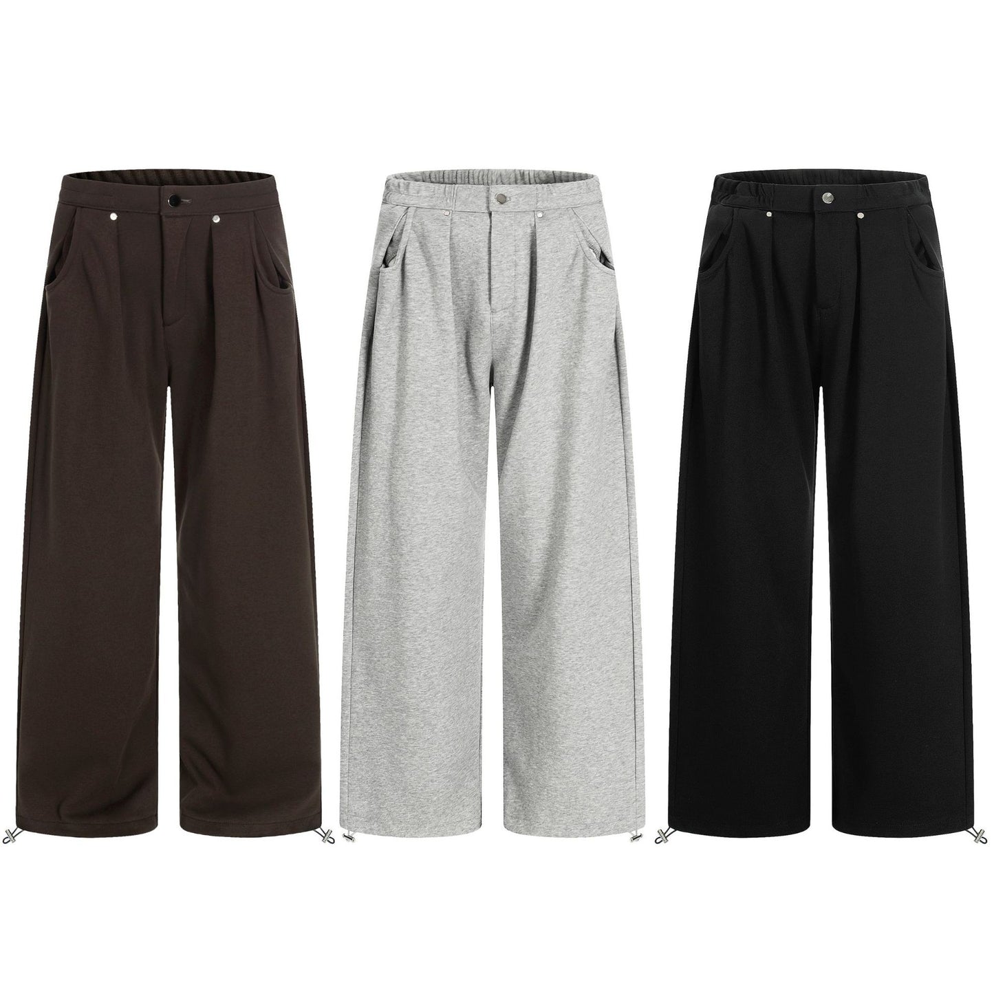 Pleats Wide Leg Sweatpants WN25996