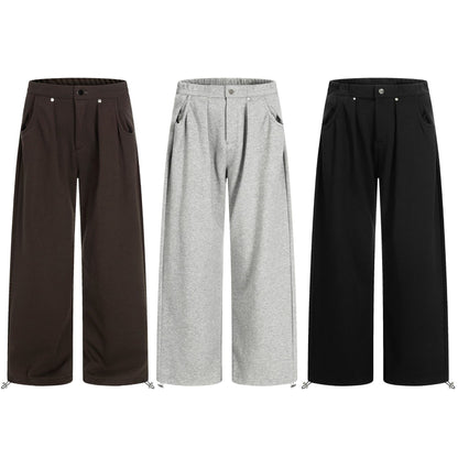 Pleats Wide Leg Sweatpants WN25996