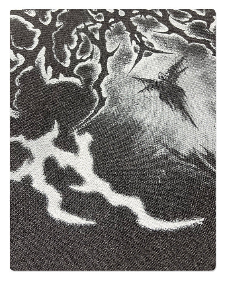 Fake Layered Round Neck Print Long Sleeve T-Shirt WN7815