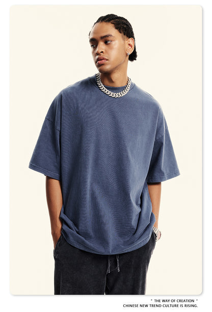 Washed Oversize Short-sleeve T-shirt WN6454