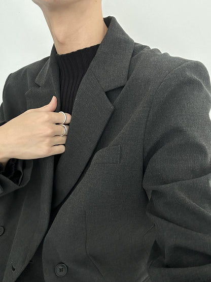 Easy-Care Double-Breasted Buttons Tailored Jacket WN21464