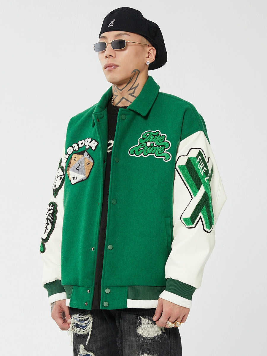 Embroidery Baseball Jacket WN12278