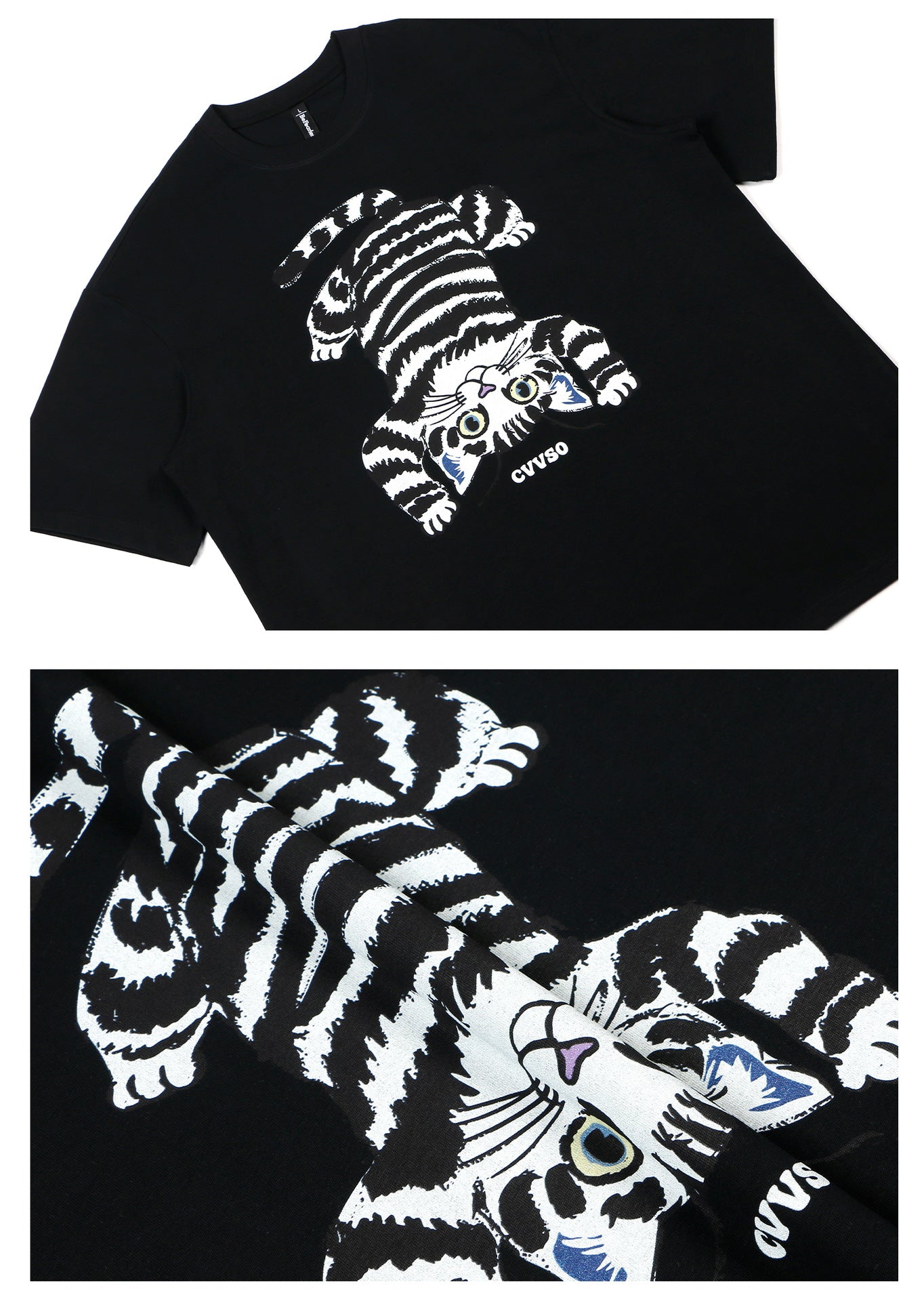 Cat Graphic Short Sleeve T-Shirt WN26243