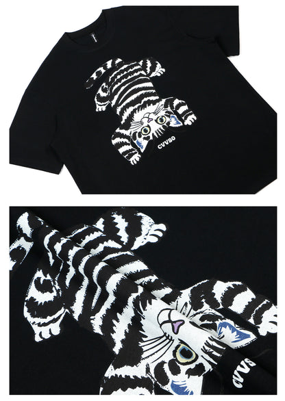Cat Graphic Short Sleeve T-Shirt WN26243