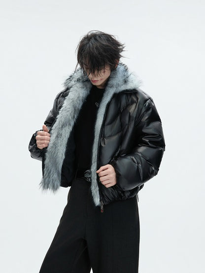 Fake Fur Collar Heavyweight White Duck Down Jacket WN22615