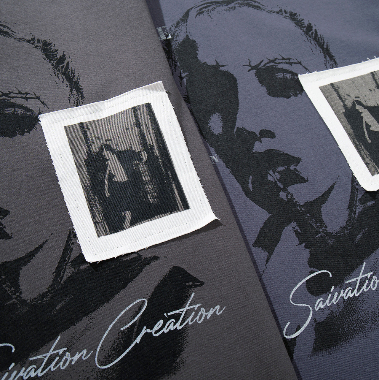 Portrait Letter Print Short Sleeve T-Shirt WN25459