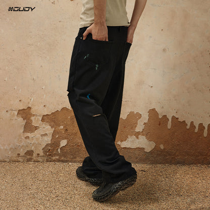 Paint-Splatter Wide Leg Pants WN12473