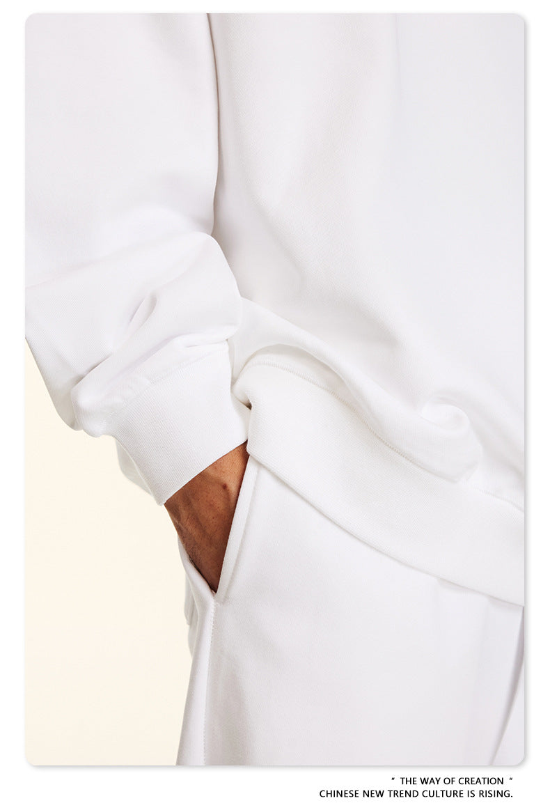 Oversize Heavyweight Basic Round Neck Sweatshirt WN9929