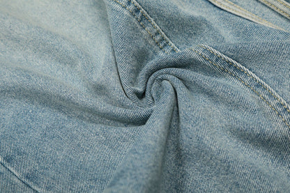 Washed Side Stripe Curved Denim Jeans WN26151