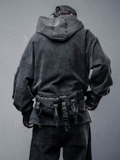 Damage Wash Deconstruct Denim Hoodie WN22429