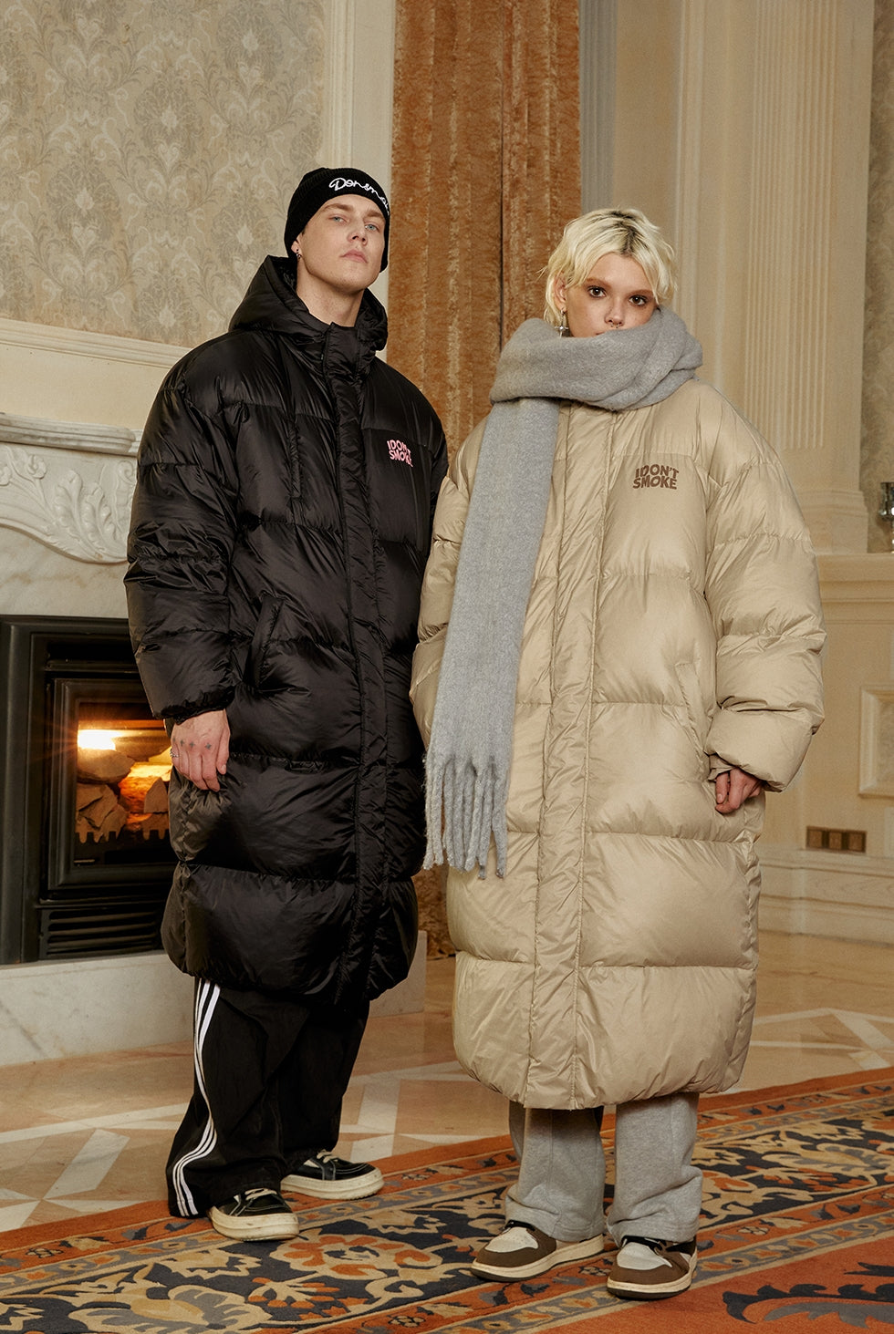 White Duck Down Mid-Length Puffer Jacket WN10151