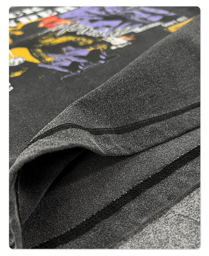 Washed Graphic Print Oversize Short Sleeve T-Shirt WN16254