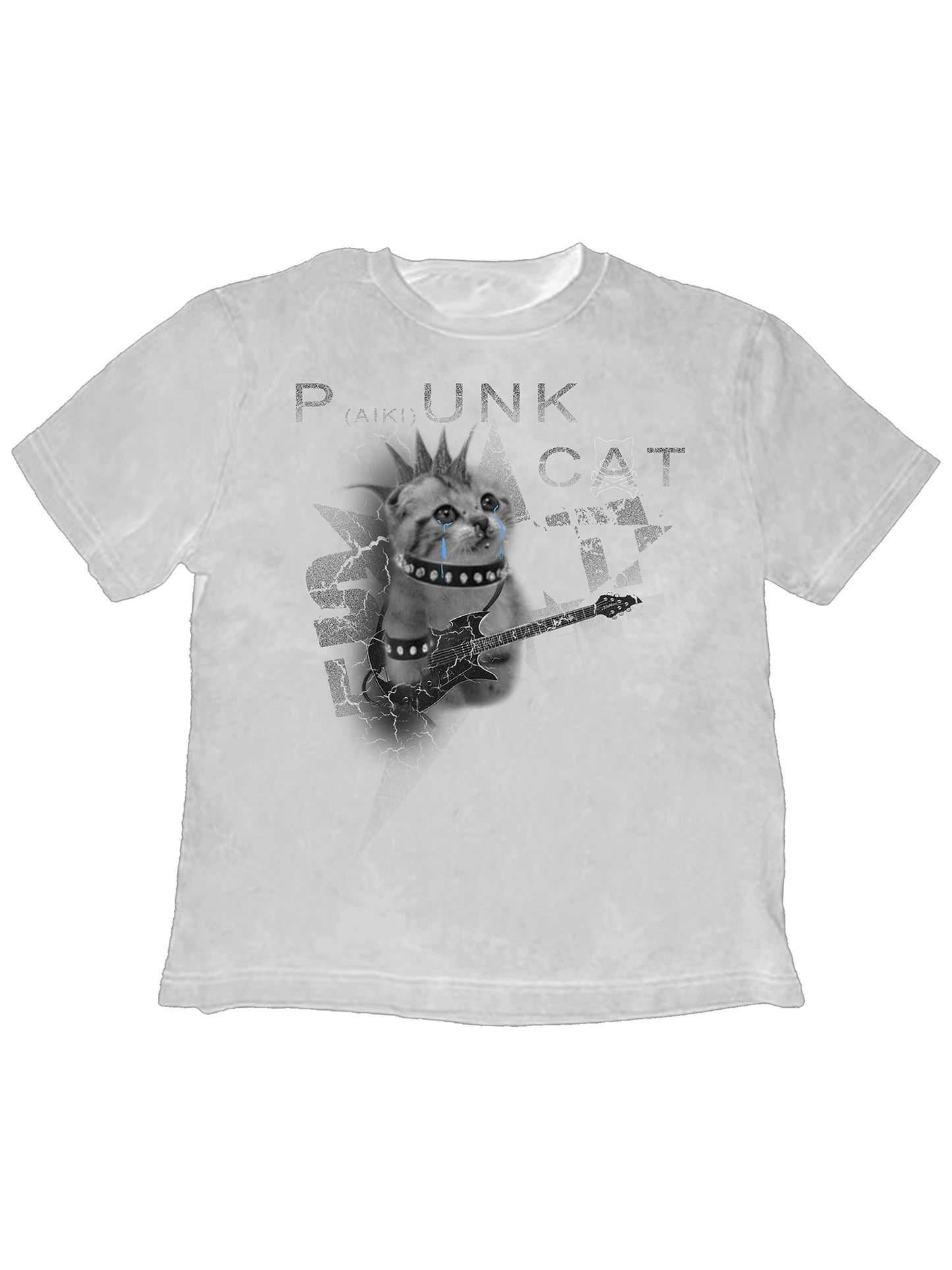 Cat Animal Print Oversize Short Sleeve T-Shirt WN20885