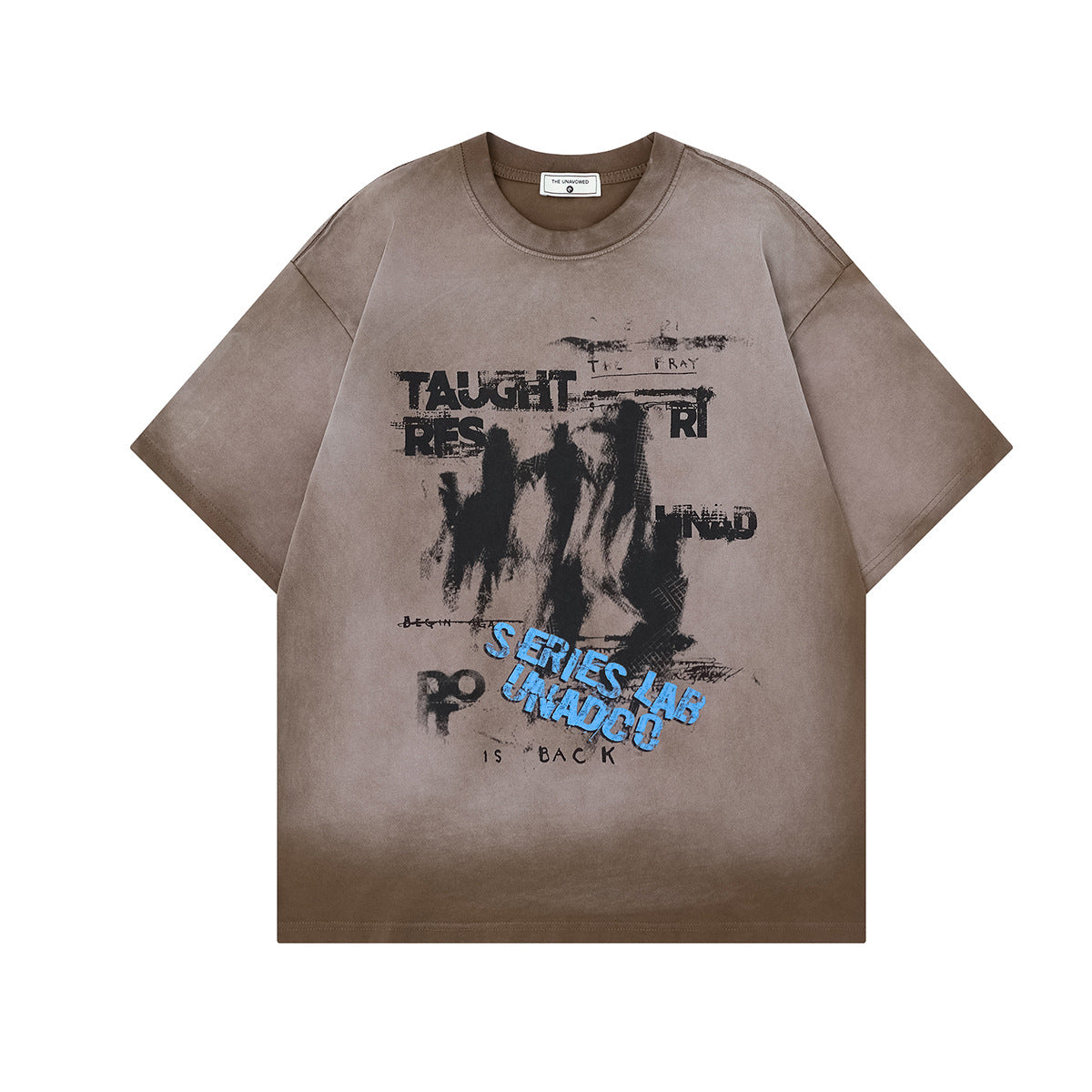 Dark Graffiti Print Short Sleeve T-Shirt WN25467