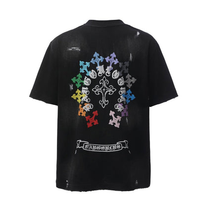 Letter Print Oversize Short Sleeve T-Shirt WN26883