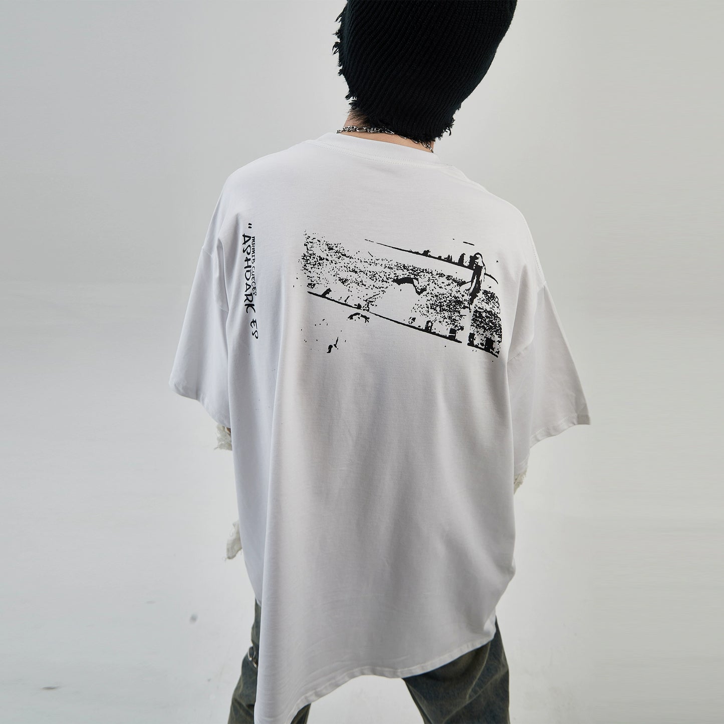Graffiti Print Short Sleeve T-Shirt WN6318
