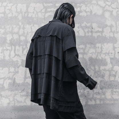 Deconstruct Mix Graphic Oversize Tailored Jacket WN22471