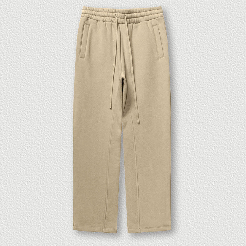 Cropped Sporty Zipper Hoodie & Sweat Jogger Pants & Straight-Leg Sweatpants Setup WN23116