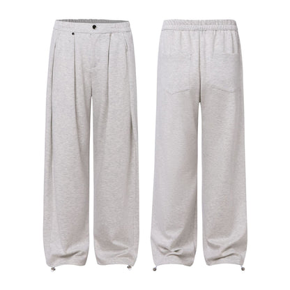 Pleats Draped Straight Sweatpants WN25822