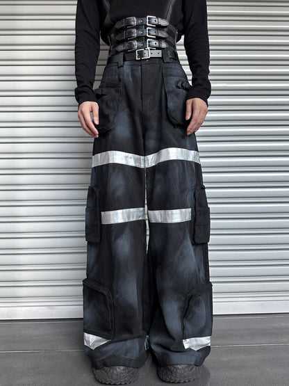 Wide Leg Cargo Denim Jeans WN25089