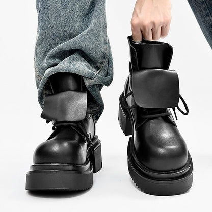 Chunky Platform Lace-Up Wrap Boots WN24519