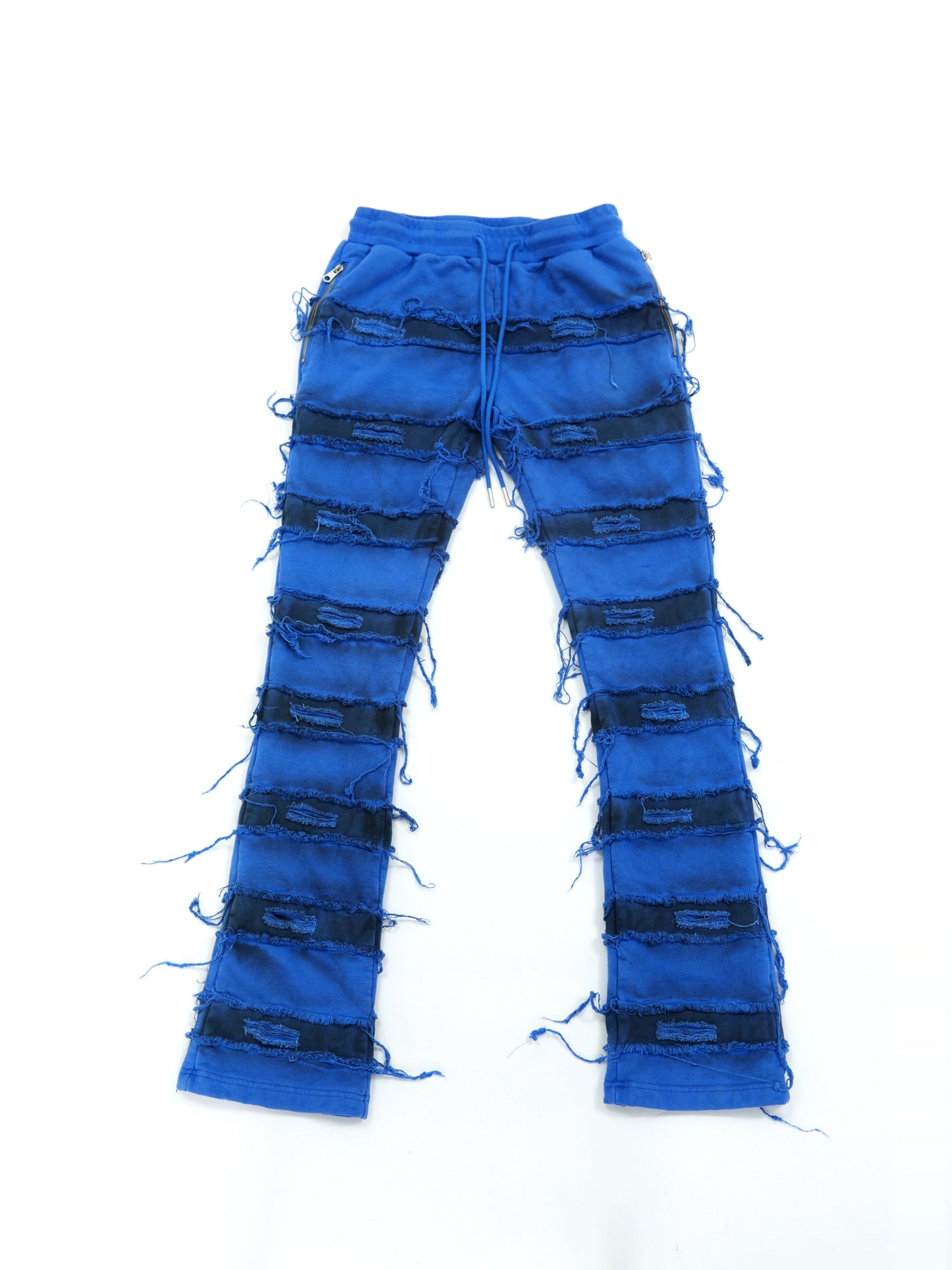 Denim Fringe Design Sweatpants WN20974