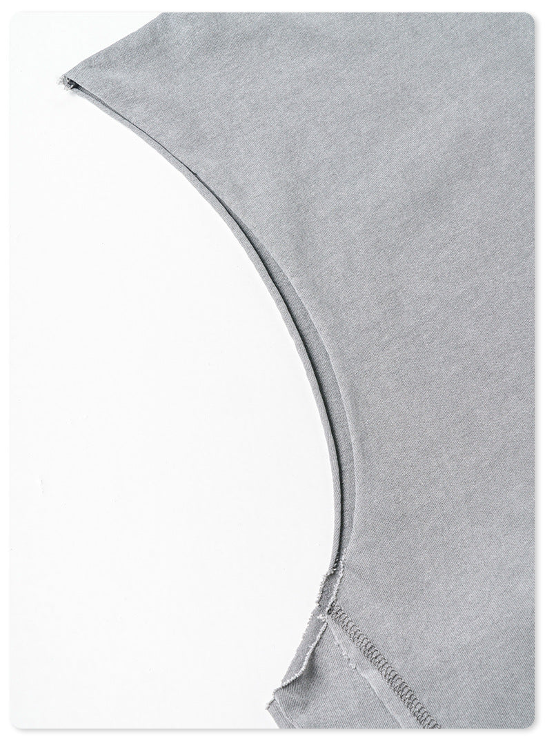 Washed Oversize Sleeveless T-Shirt WN6069